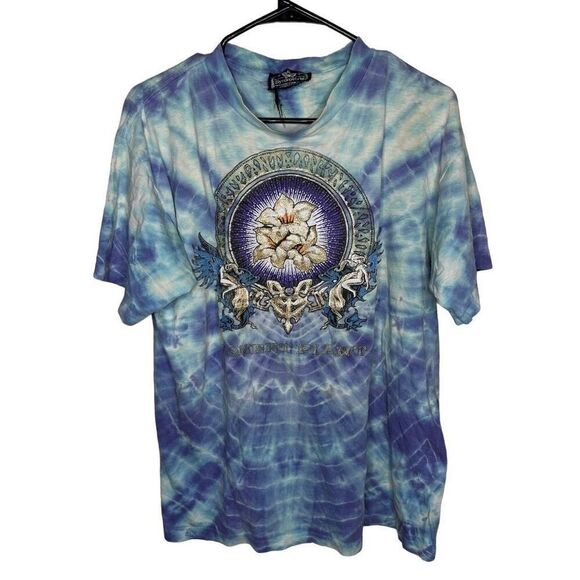 Vintage 1990 Robert Plant Led Zeppelin Tie Dye T Shirt Medium - Picture 1 of 6